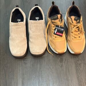 Skechers Men's Tan Slip-On size 10 and Lace-Up Shoes size 9
